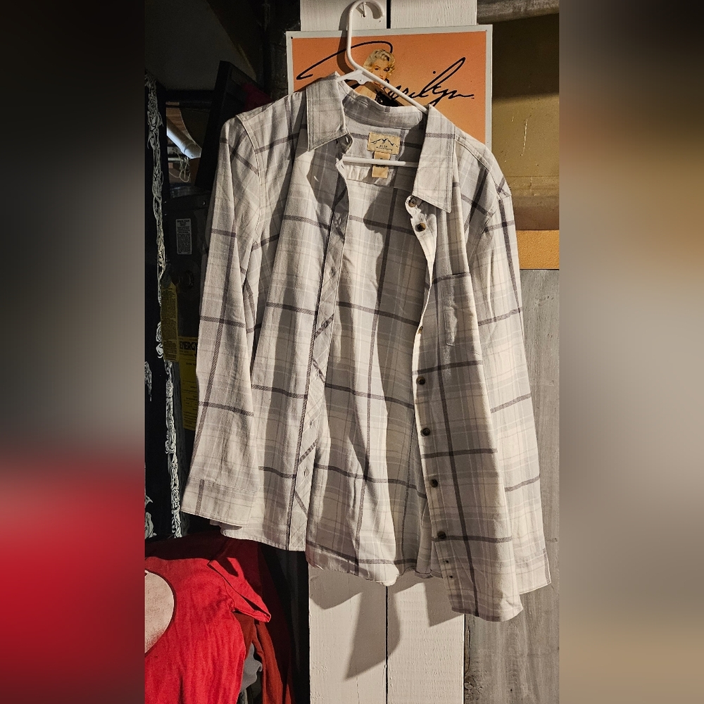 Men's Plaid Shirt - Gray
